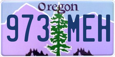 OR license plate 973MEH