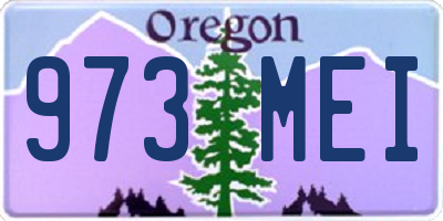 OR license plate 973MEI