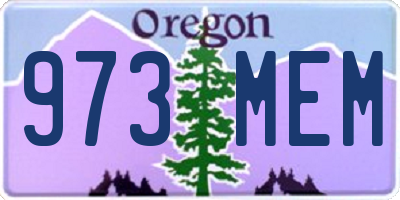 OR license plate 973MEM