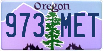 OR license plate 973MET