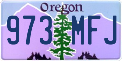 OR license plate 973MFJ