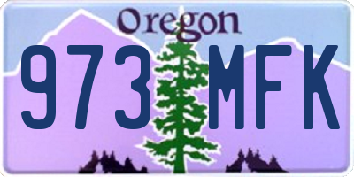 OR license plate 973MFK