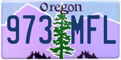 OR license plate 973MFL