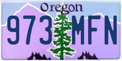 OR license plate 973MFN