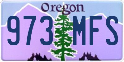 OR license plate 973MFS