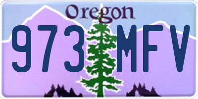 OR license plate 973MFV