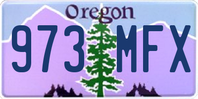 OR license plate 973MFX