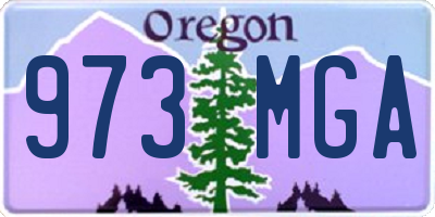 OR license plate 973MGA