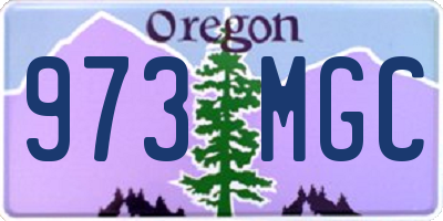 OR license plate 973MGC