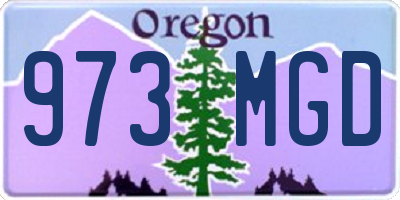OR license plate 973MGD