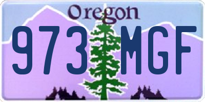 OR license plate 973MGF