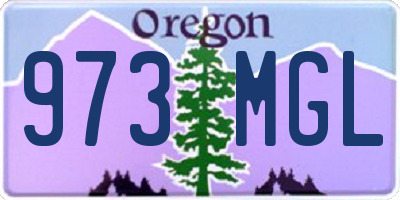 OR license plate 973MGL