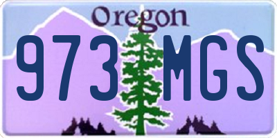 OR license plate 973MGS