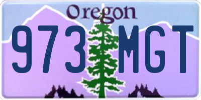 OR license plate 973MGT