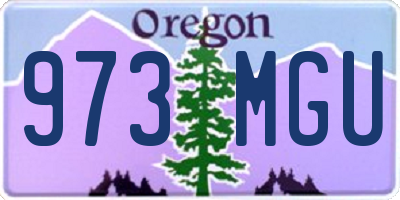 OR license plate 973MGU