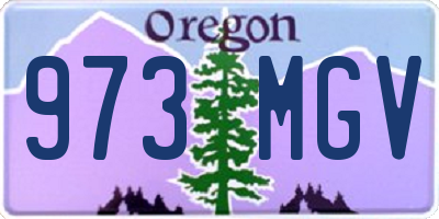 OR license plate 973MGV