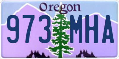 OR license plate 973MHA