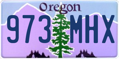 OR license plate 973MHX