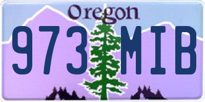 OR license plate 973MIB