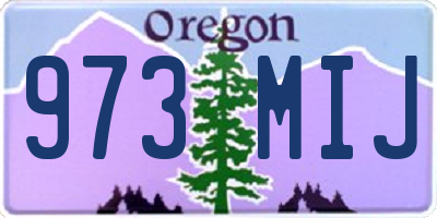 OR license plate 973MIJ