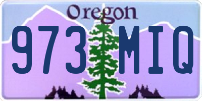 OR license plate 973MIQ