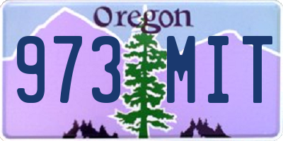 OR license plate 973MIT