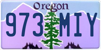 OR license plate 973MIY