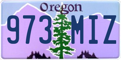 OR license plate 973MIZ