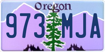 OR license plate 973MJA