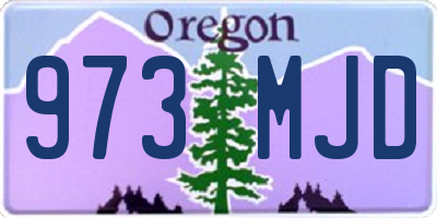 OR license plate 973MJD