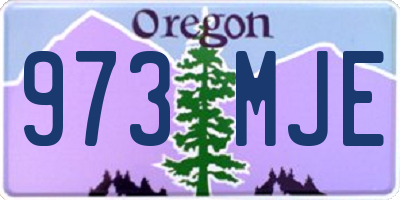 OR license plate 973MJE