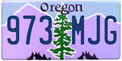 OR license plate 973MJG