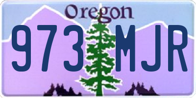 OR license plate 973MJR