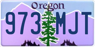 OR license plate 973MJT