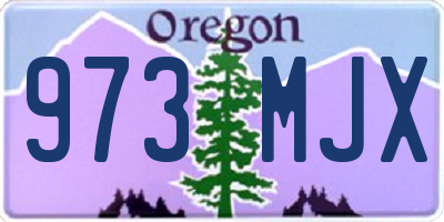 OR license plate 973MJX