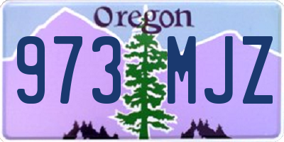 OR license plate 973MJZ