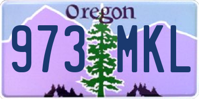 OR license plate 973MKL