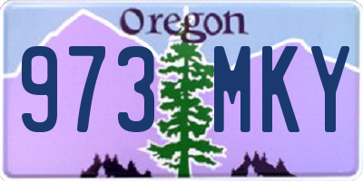 OR license plate 973MKY