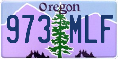 OR license plate 973MLF