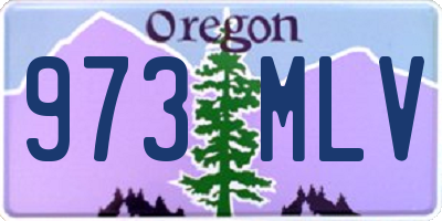 OR license plate 973MLV