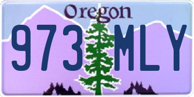 OR license plate 973MLY