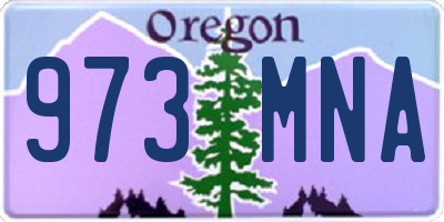 OR license plate 973MNA