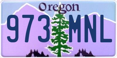 OR license plate 973MNL