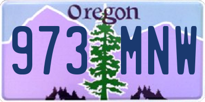 OR license plate 973MNW