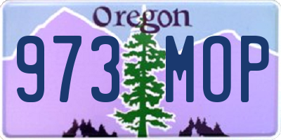 OR license plate 973MOP