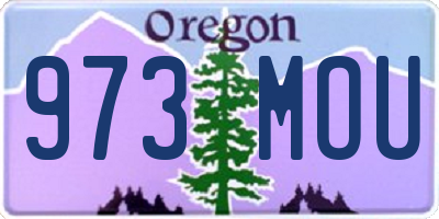 OR license plate 973MOU