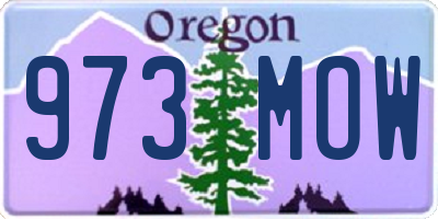 OR license plate 973MOW