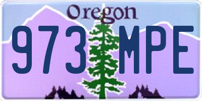 OR license plate 973MPE