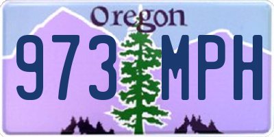 OR license plate 973MPH