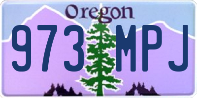 OR license plate 973MPJ